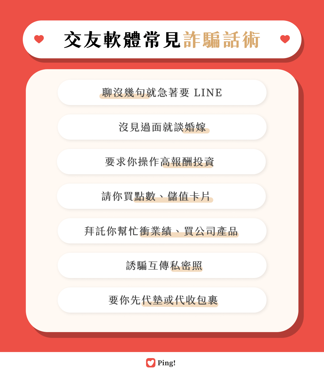 交友軟體常見詐騙話術