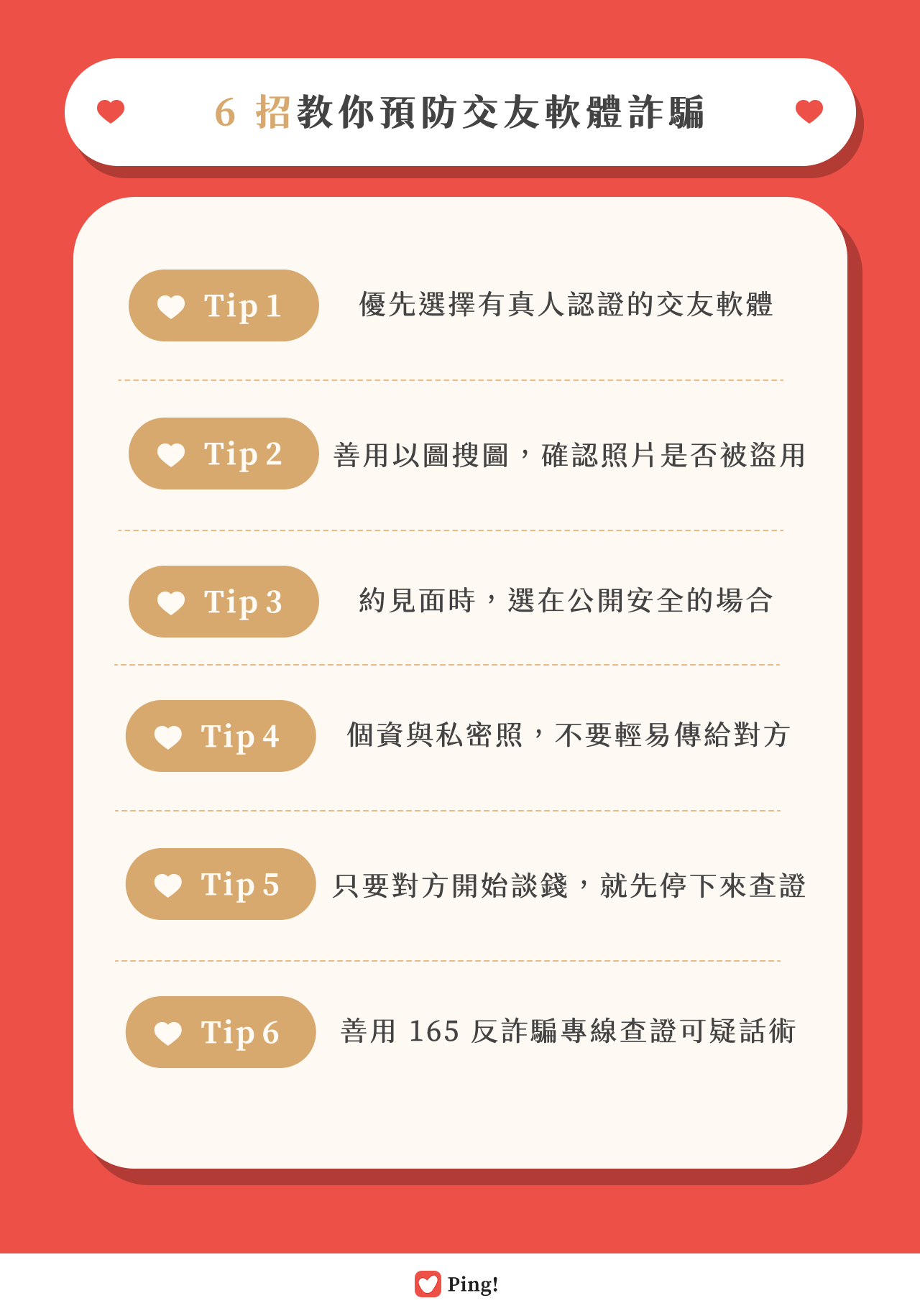 6 招預防交友軟體詐騙